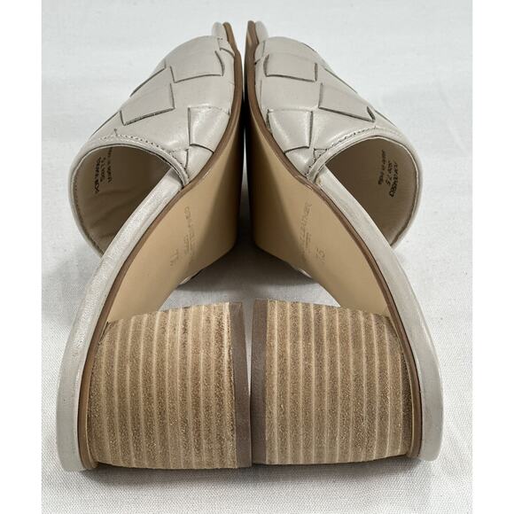 Journee Signature Womens Kellee Stacked Heel Pumps Sandals Sz7.5 Wedding/capers - Picture 6 of 10